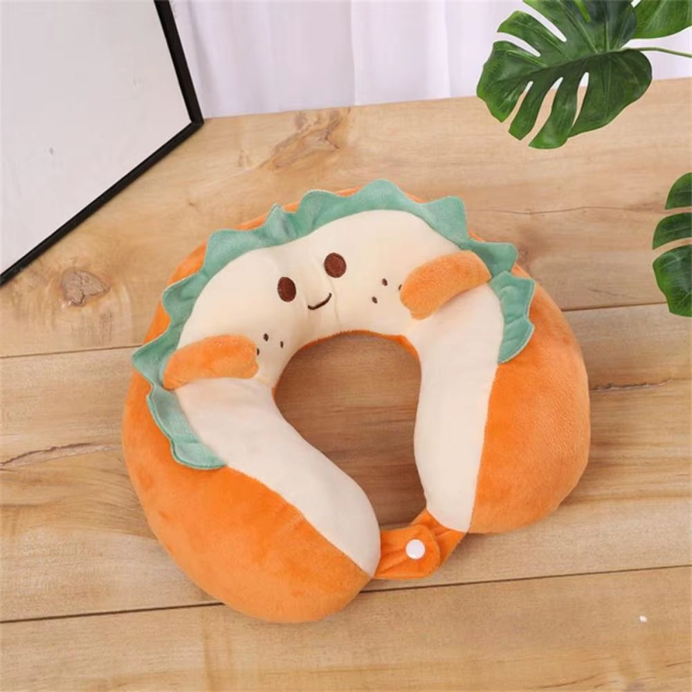 U-Shaped Pillow Cute Headrest Pillow Neck Car Sleeping Pillow Household Neck Protection Detachable Washable Neck Pillow