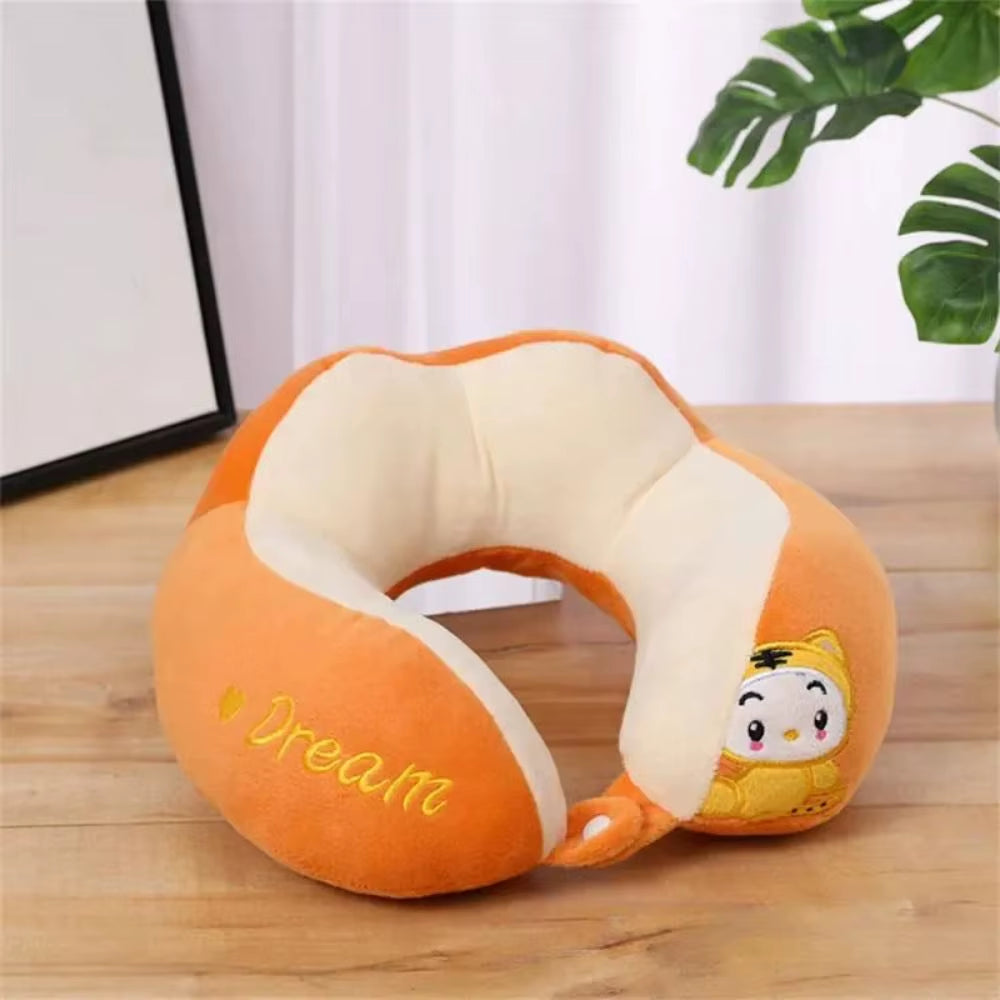 U-Shaped Pillow Cute Headrest Pillow Neck Car Sleeping Pillow Household Neck Protection Detachable Washable Neck Pillow