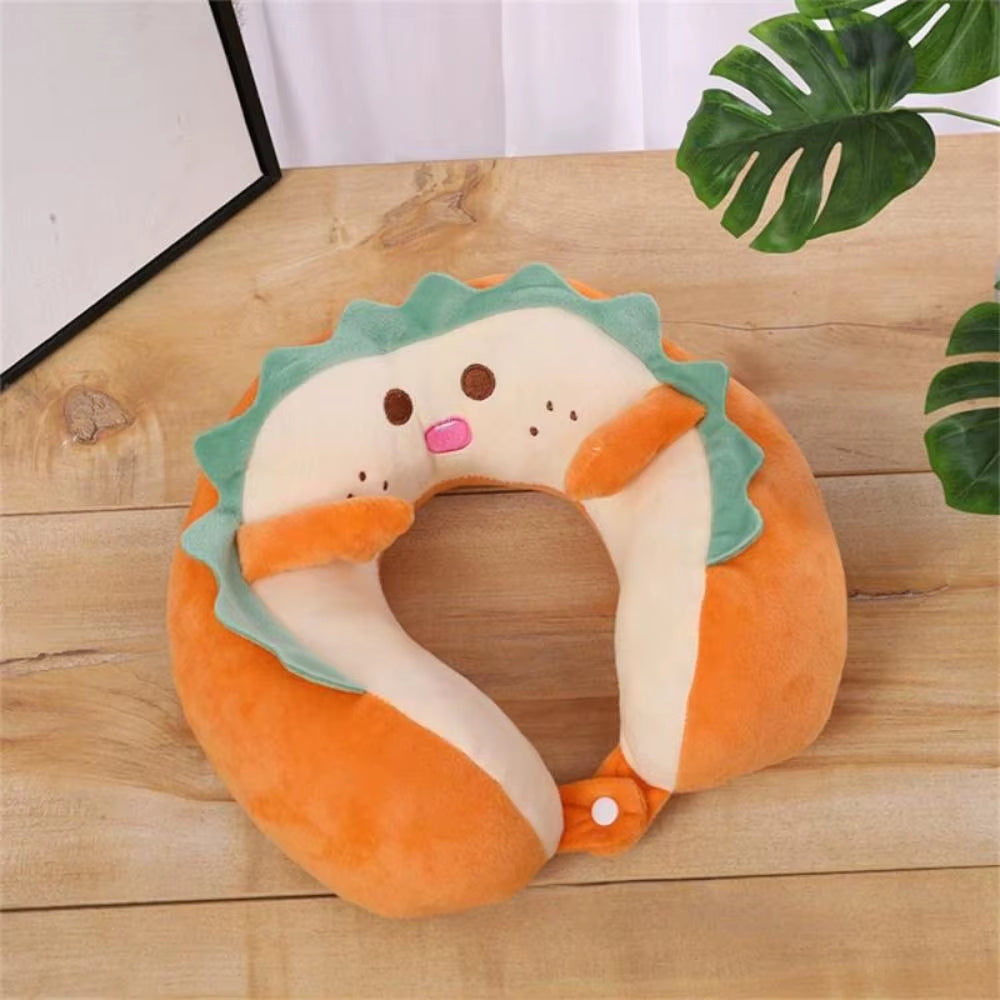 U-Shaped Pillow Cute Headrest Pillow Neck Car Sleeping Pillow Household Neck Protection Detachable Washable Neck Pillow