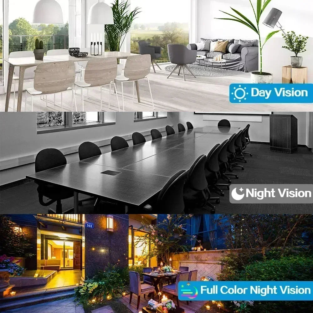 2.4G WIFI 2K IP Camera Two Way Audio PTZ Move to Follow Outdoor Wifi Surveillance Camera Security Protection Cameras Smart Home
