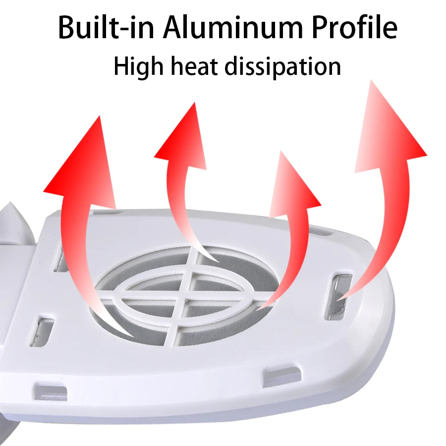 Smart LED Bulb Fan Blade Foldable E27 220V 28W Remote Control Leaf Lamp Timing Function for Living Room Bedroom Galley
