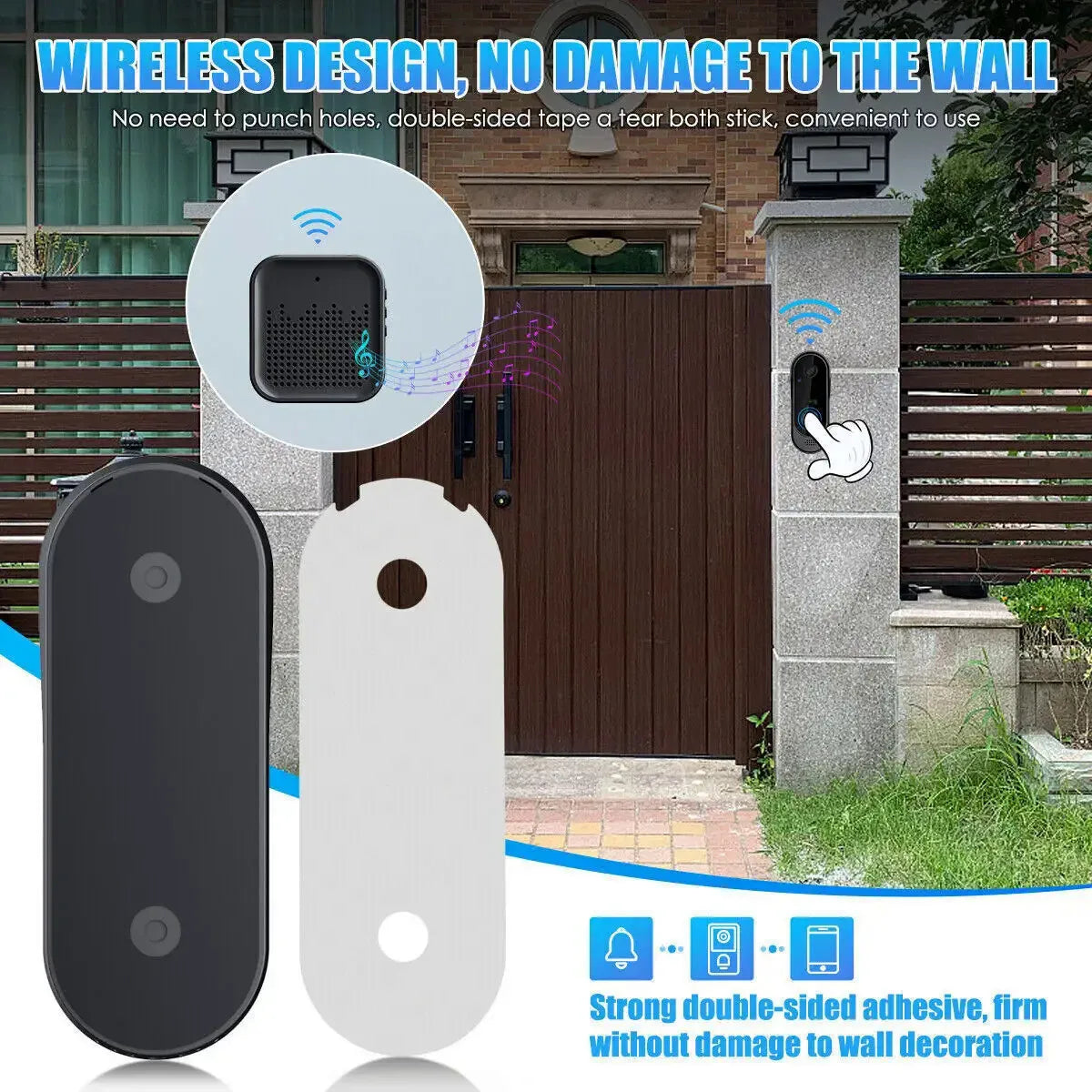 Tuya Doorbell with Camera Wireless Bundle Doorbell Smart Home Wlfl HD Outdoor Phone Camera Security Video Intercom Night Vision