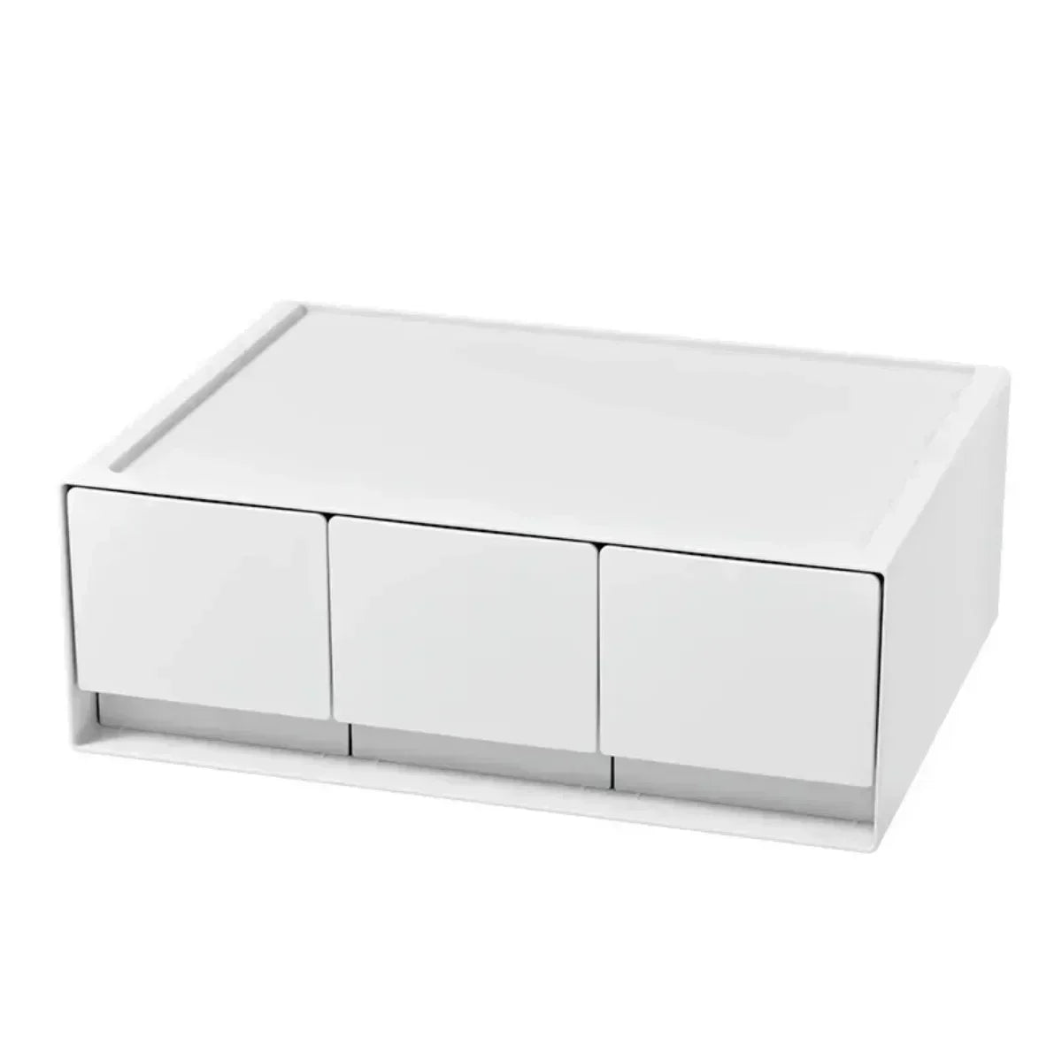 Stackable White Storage Drawer Desktop Storages Box Drawer School Sundries Stationery Storages Organizer Home Desk Supplies