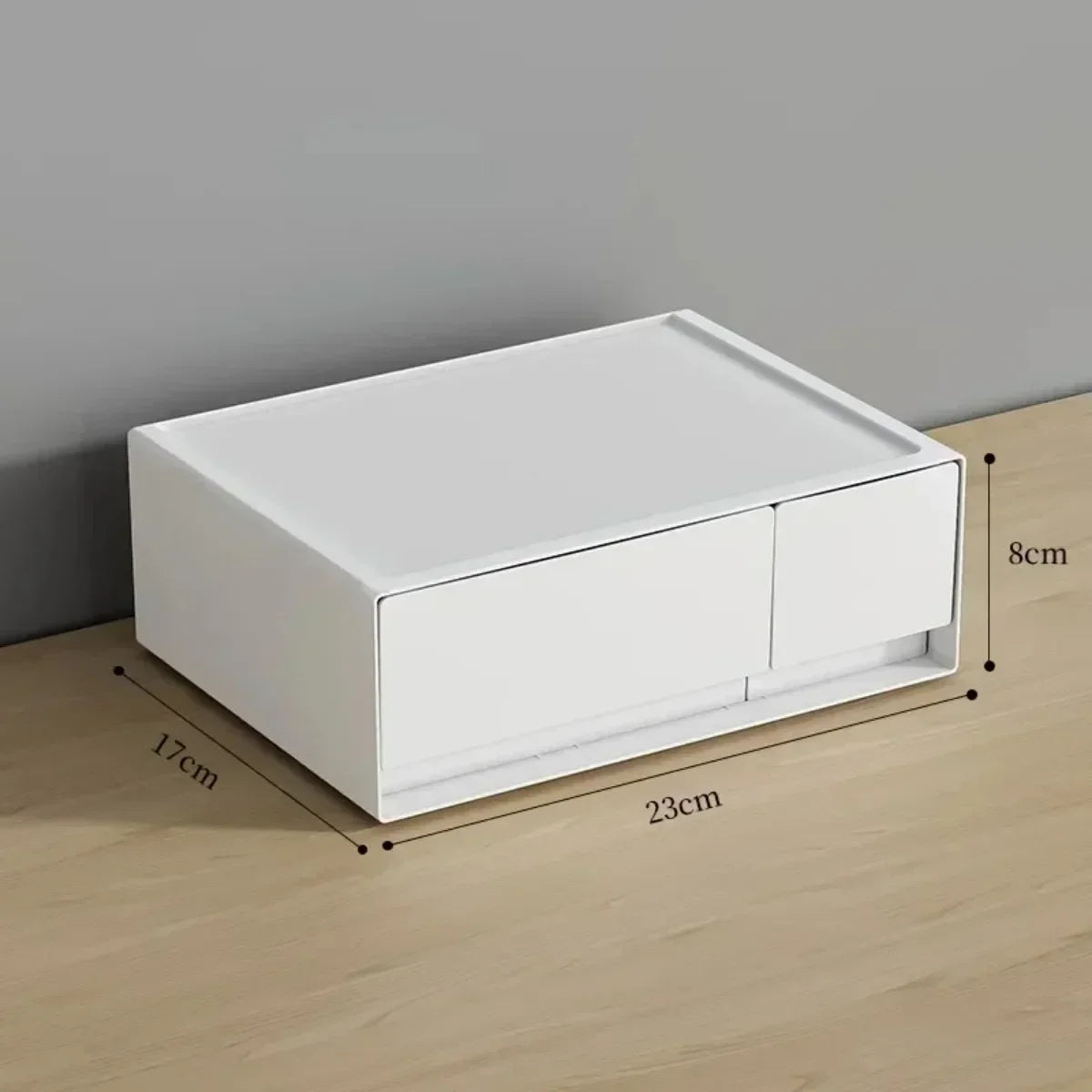 Stackable White Storage Drawer Desktop Storages Box Drawer School Sundries Stationery Storages Organizer Home Desk Supplies