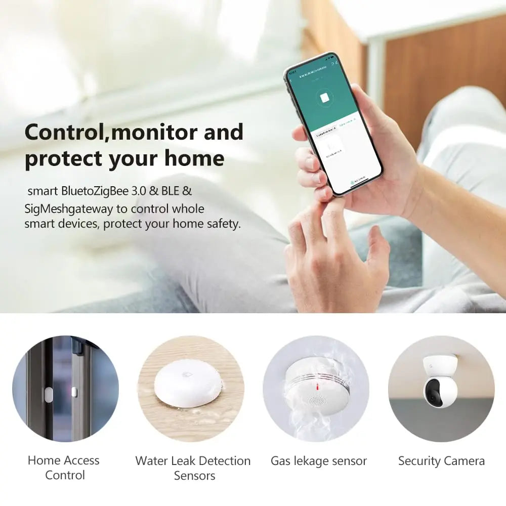 Tuya Zigbee 3.0 Smart Gateway Hub Smart Home Bridge Smart Life APP Wireless Remote Controller Works with Alexa Google Home
