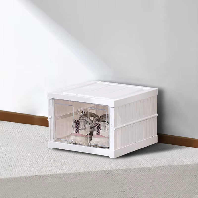 1/2/3/6/9 Layer Transparent Shoe Cabinet, Foldable Sports Shoe Storage Box with Door, Multi-Purpose