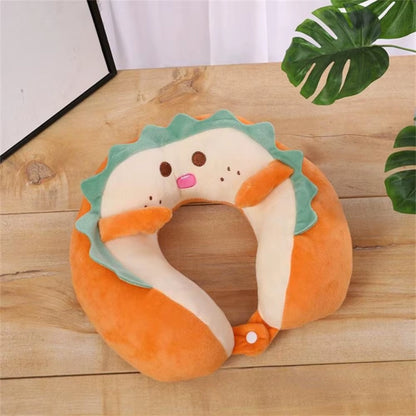 U-Shaped Pillow Cute Headrest Pillow Neck Car Sleeping Pillow Household Neck Protection Detachable Washable Neck Pillow